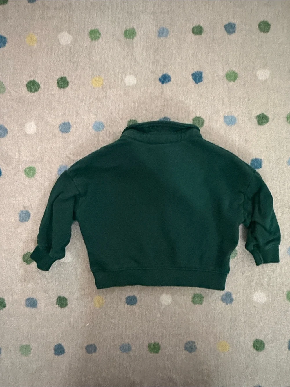 Hanna Andersson Oversized Polo Sweatshirt in Ponderosa Green, size 2T